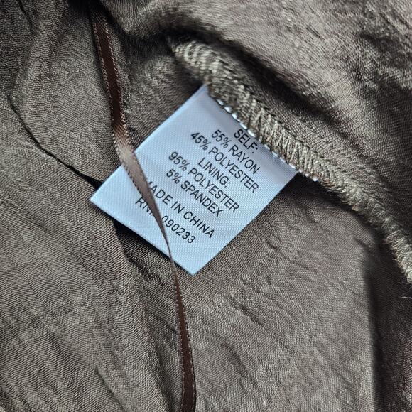 Beverly and Beck Halter Top Womens Large Y2K Brown Boho Festival Western Preppy - Picture 5 of 6